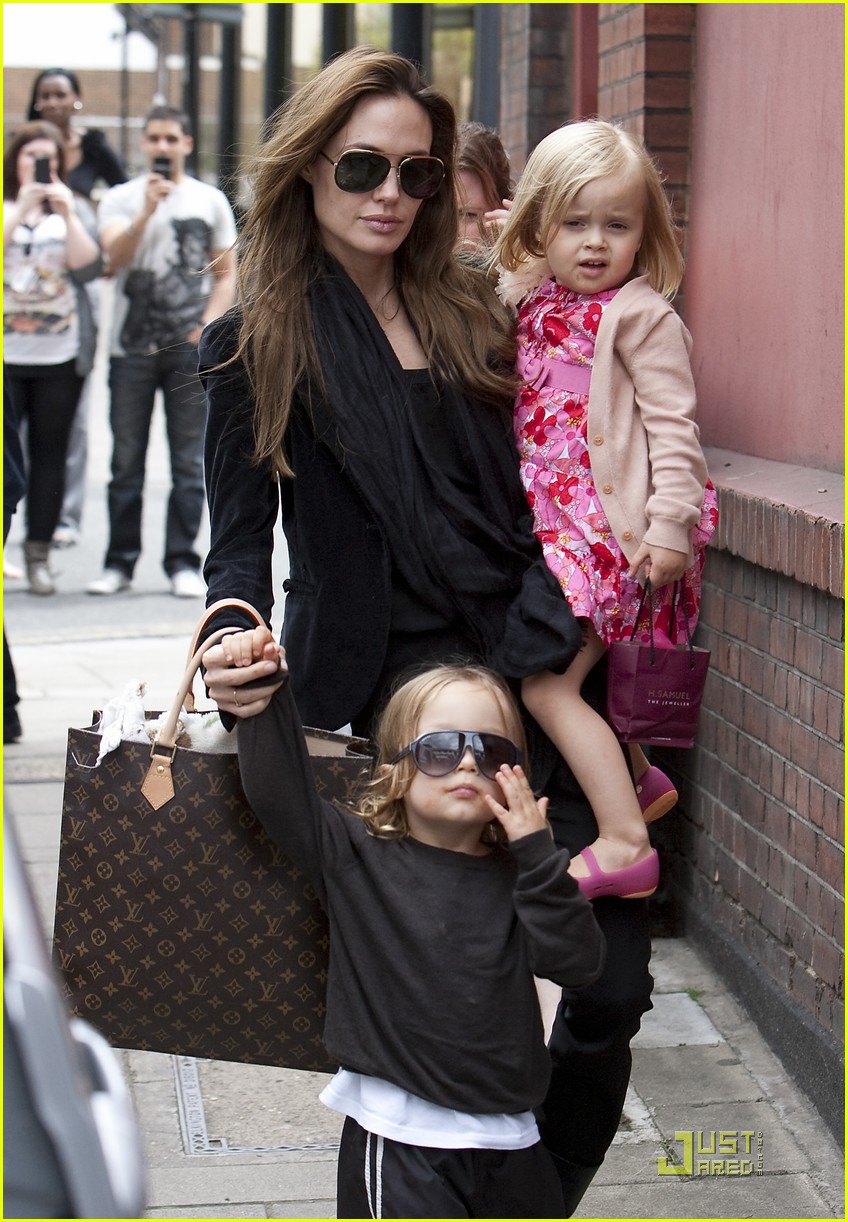 Angelina Jolie spotted leaving a cinema with her children in Ric
