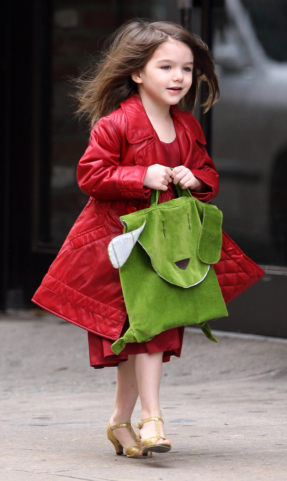Exclusive - Suri Cruise Shows off Her Red Dress