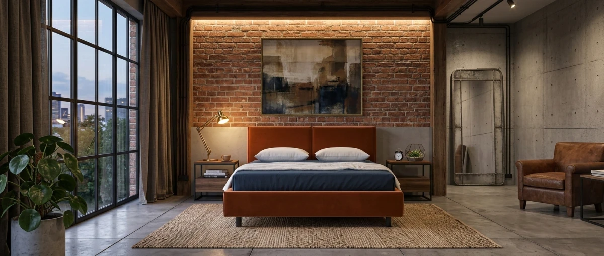 mebel dlya spalni v stile loft